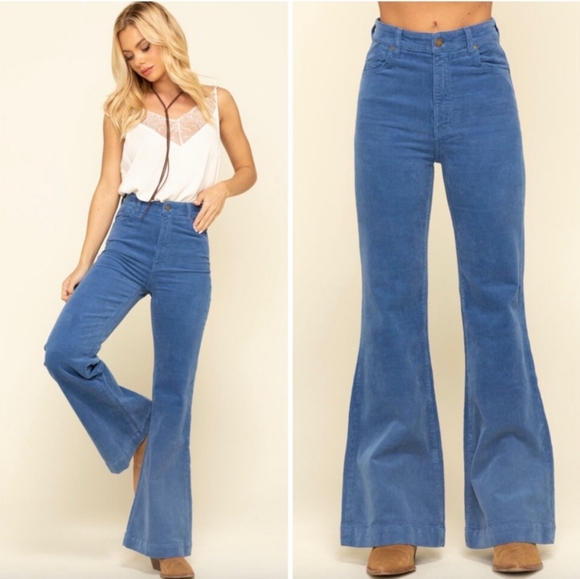ROLLA'S Denim - Rolla’s Eastcoast Flare Corduroy High Rise Pant French Blue Size 24